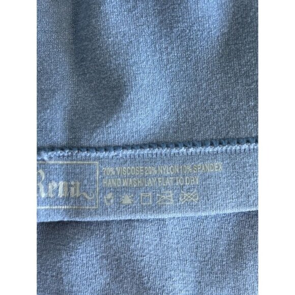 M. Rena Double Scoop Neck Tank Dress in Blue/Gray - One Size - Picture 5 of 5